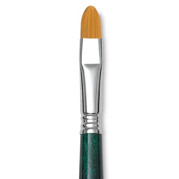 Open in modal - Escoda Barroco Toray Gold Synthetic Brush - Bright, Long Handle, Size 12