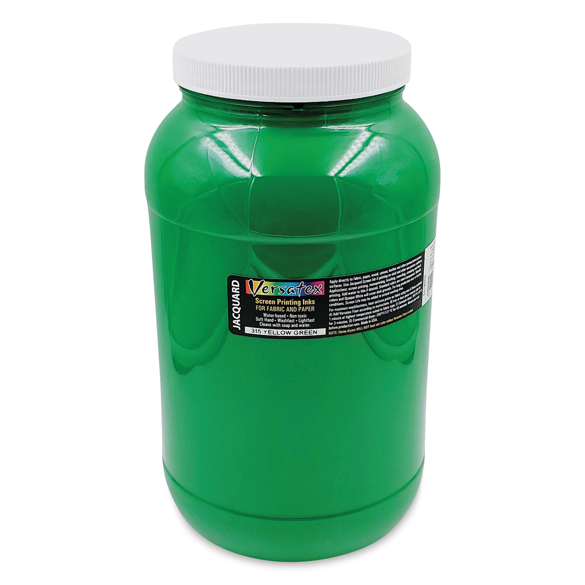 Jacquard Versatex Screen Printing Ink - Yellow Green, 128 oz jar