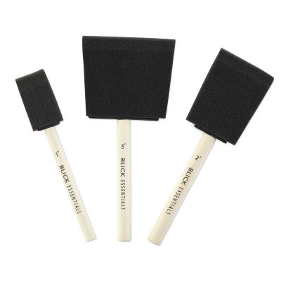 Blick Essentials Value Brush Set - Foam Brushes, Assorted Sizes, Set of 3