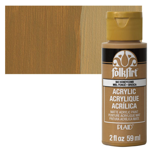 FolkArt Matte Acrylic Paint - Honeycomb, 2 oz, Bottle