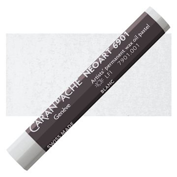 Open in modal - Caran d’Ache Neoart 6901 Pastel - White, pastel and swatch