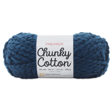 Premier Yarn Chunky Cotton Yarn - Navy, 50 yards