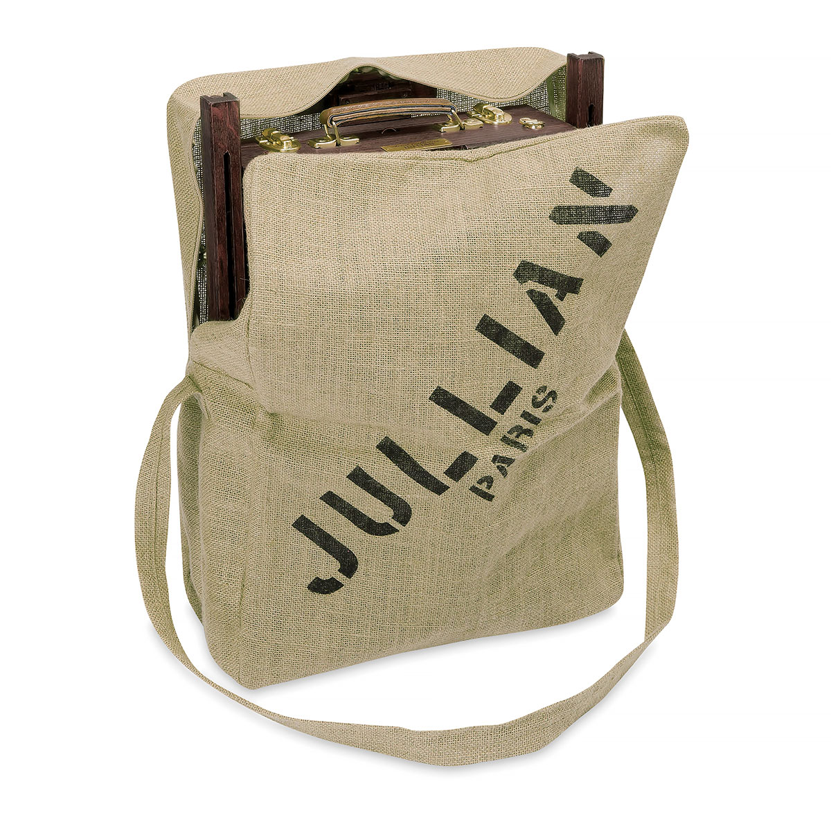 Jullian : Full Vintage French Easel : Oak With Jute Bag - Jullian