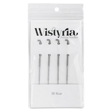 Open in modal - Wistyria Editions Felting Needles - Size 38, Star, Pkg of 4 - front of packaging