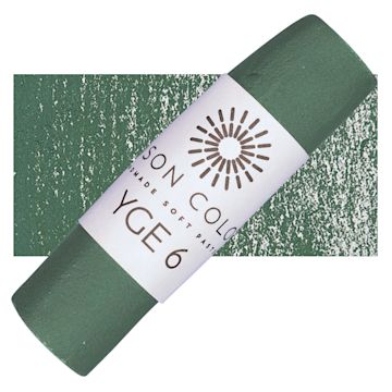 Open in modal - Unison Handmade Pastel - Yellow Green Earth 6 pastel and swatch
