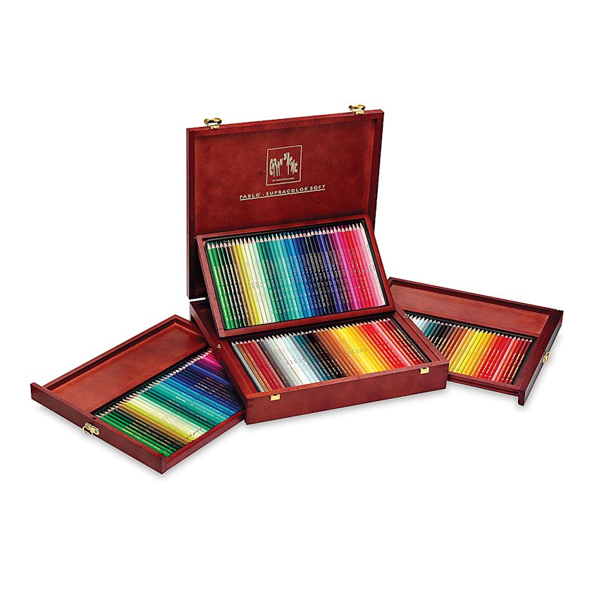 Caran D'Ache Pablo and Supracolor Wood Box Pencil Set BLICK Art Materials