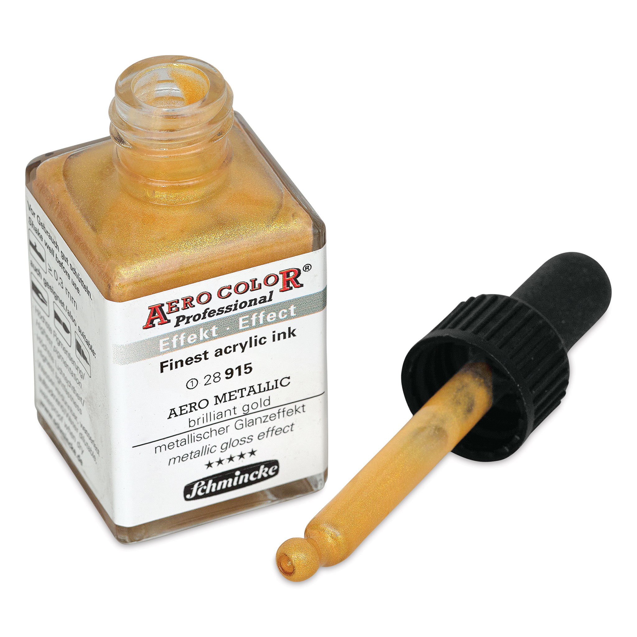 Schmincke Aero Color Professional Airbrush Color - 28 ml, Metallic  Brilliant Gold