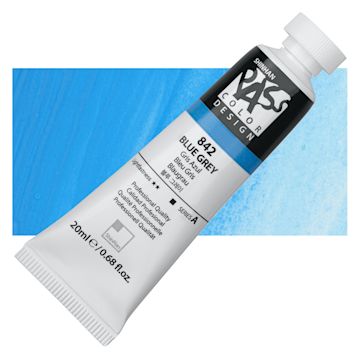Open in modal - ShinHan Pass Colors Opaque Watercolor Tube - Blue Grey, 20 ml tube and swatch