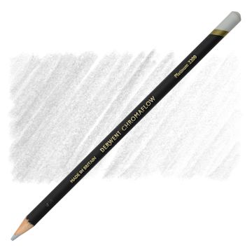 Open in modal - Derwent Chromaflow Colored Pencil - Platinum, swatch and block