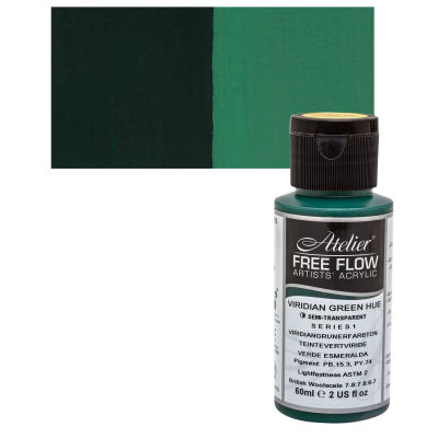 Chroma Atelier Free Flow Acrylic - Viridian Green Hue, 2oz bottle