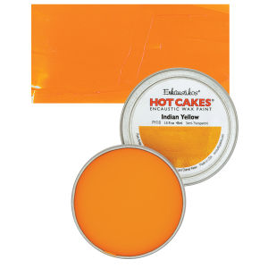 Enkaustikos Hot Cakes Encaustic Wax Paint - Indian Yellow, 45 ml tin