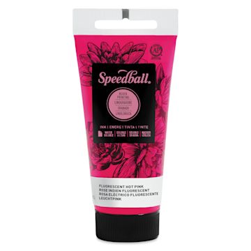 Open in modal - Speedball Water-Soluble Block Printing Ink - Fluorescent Hot Pink, 1.25 oz