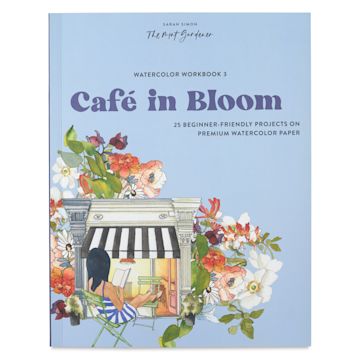 Open in modal - Watercolor Workbook: Café in Bloom - 8-1/2" x 11", 88 Pages, front cover