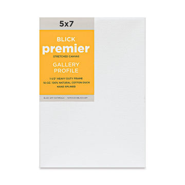 Blick Premier Stretched Cotton Canvas - Gallery Profile, Splined, 5" x 7" (front)