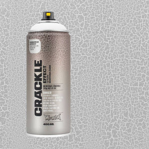 Montana Crackle Effect Spray - Pure White, 11 oz (Spray can with swatch)