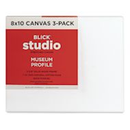 Blick Studio Stretched Cotton Canvas - Museum Profile, 8" x 10", Pkg of 3