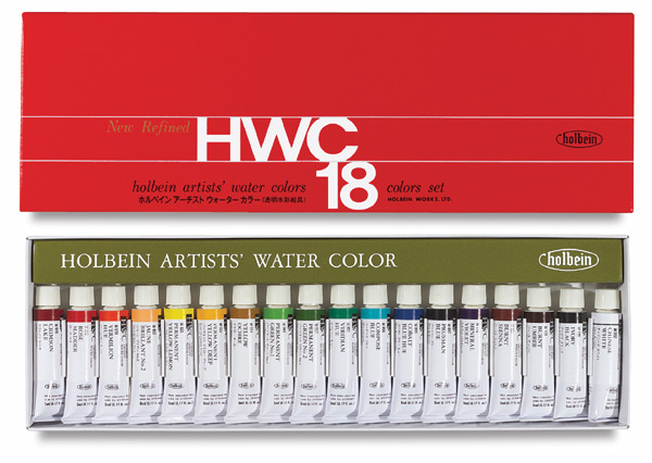 Holbein Artists' Watercolors - Assorted Colors, Set of 18, 5 ml