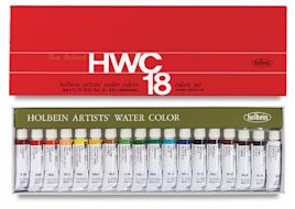 Holbein Artists' Watercolors - Set of 18, Assorted Colors, 5 ml Tubes