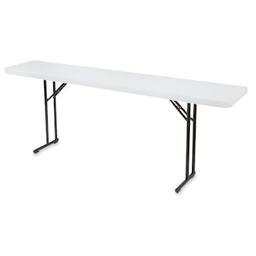 Open in modal - National Public Seating Corp. Folding Seminar Table - 18" x 60", Light Grey Top