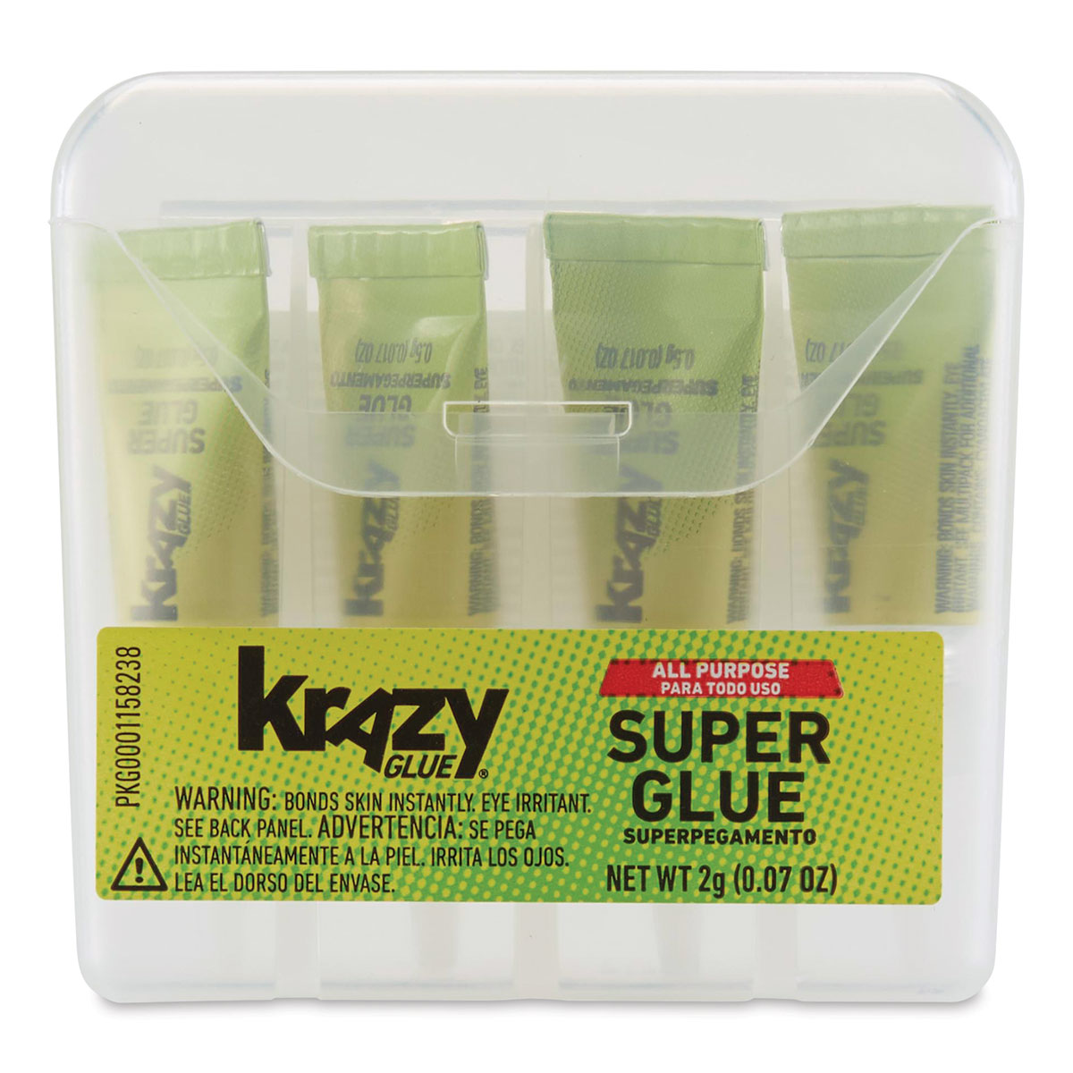 Krazy Glue All Purpose Super Crazy Glue Tube 0.18oz All Purpose Brush On 2  Pack