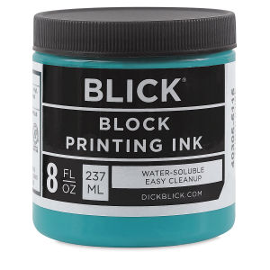 Blick Water-Soluble Block Printing Ink - Turquoise, 8 oz