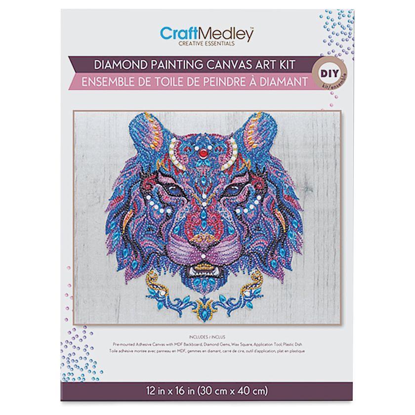 Craft Medley Diamond Painting Canvas Art Kit Tiger BLICK Art Materials