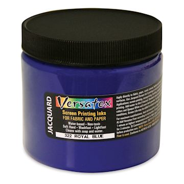 Open in modal - Jacquard Versatex Screen Printing Ink - Royal Blue, 16 oz jar