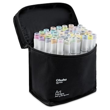 Open in modal - Ohuhu Honolulu B Dual Tip Marker Sets - Set of 48, Blossoming Pastel, in packaging