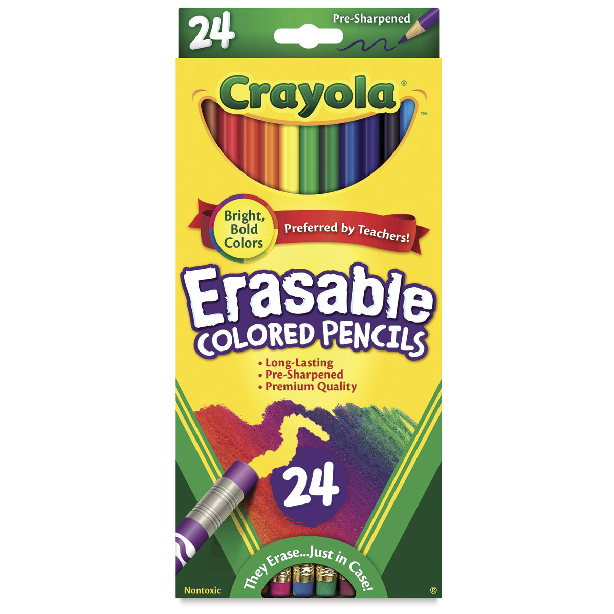 Crayola Erasable Colored Pencils - Assorted Colors, Set of 24