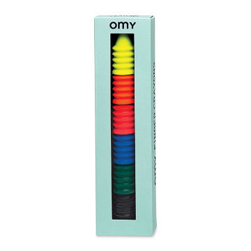 OMY Finger Crayons - Assorted Colors, Set of 6 front of packaging