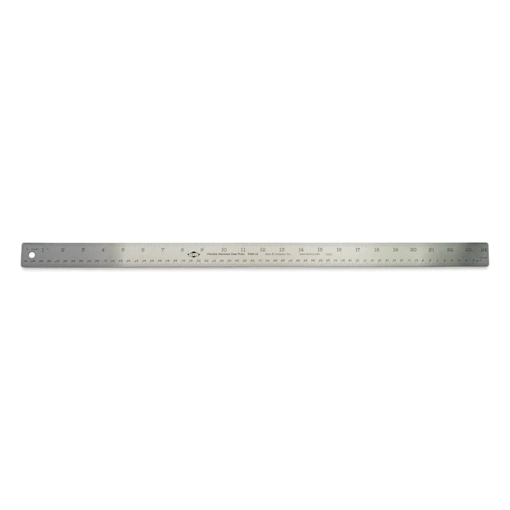 Alvin Non-Skid Stainless Steel Flex Ruler - 24