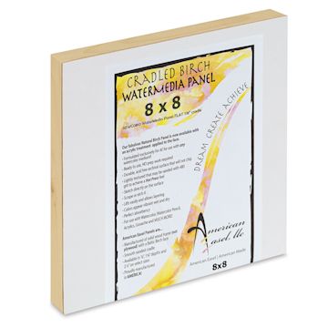 Open in modal - American Easel WaterMedia Panel - 8" x 8", Traditional Profile 7/8"