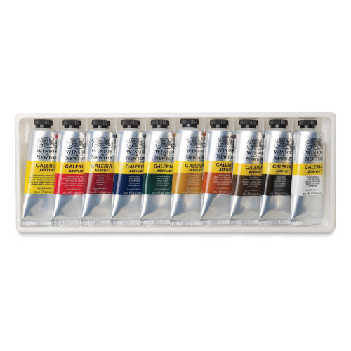 Winsor & Newton Galeria Flow Acrylics - Set of 10 Colors, 60 ml