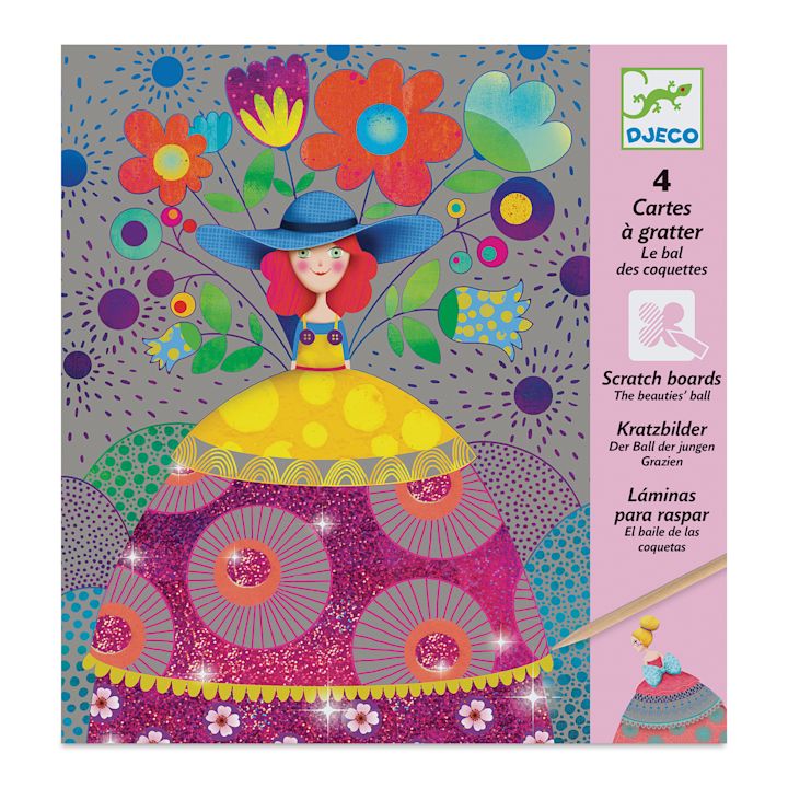 Djeco Petit Gift Scratch Board Kit The Beauties' Ball BLICK Art