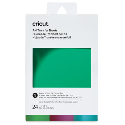 Cricut Foil Transfer Sheets - Jewel Sampler, 4" x 6", Package of 24 (In packaging)
