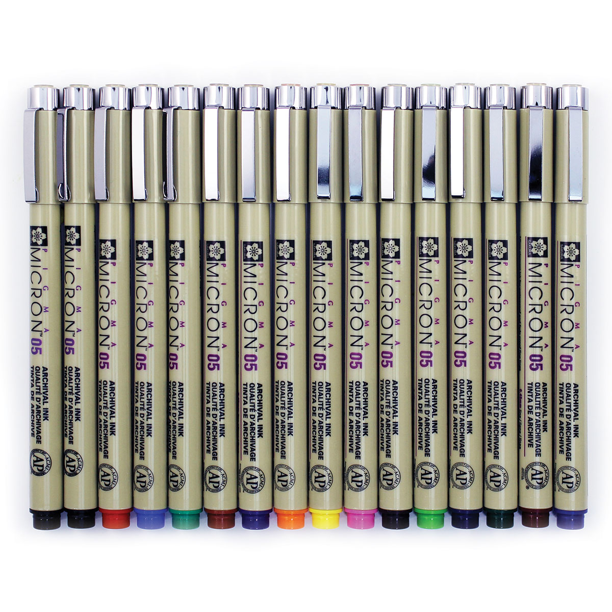 Sakura Pigma Micron Pens - Set of 16, Assorted Colors, 05