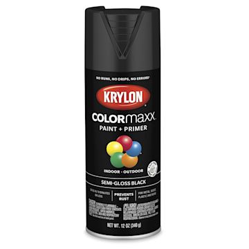 Open in modal - Krylon Colormaxx Spray Paint - Black, Semi-Gloss, 12 oz