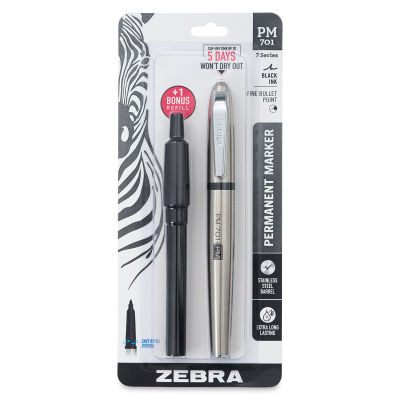 Zebra Permanent Marker and Refill - Black (front of package)