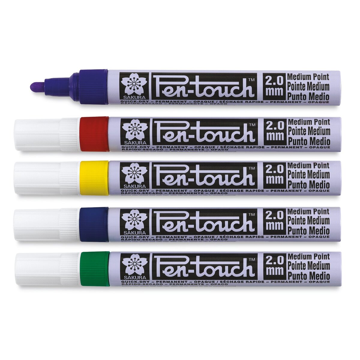 Sakura Pen-Touch Paint Marker Set - Assorted Colors, Medium Tip, Set of 5