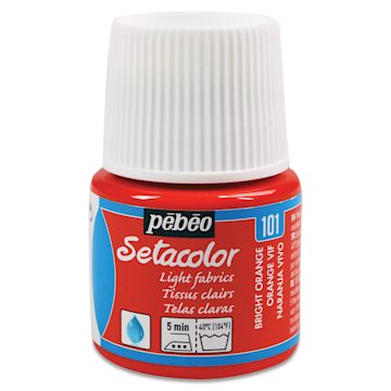 Open in modal - Pebeo Setacolor Fabric Paint - Front of Vivid Orange bottle
