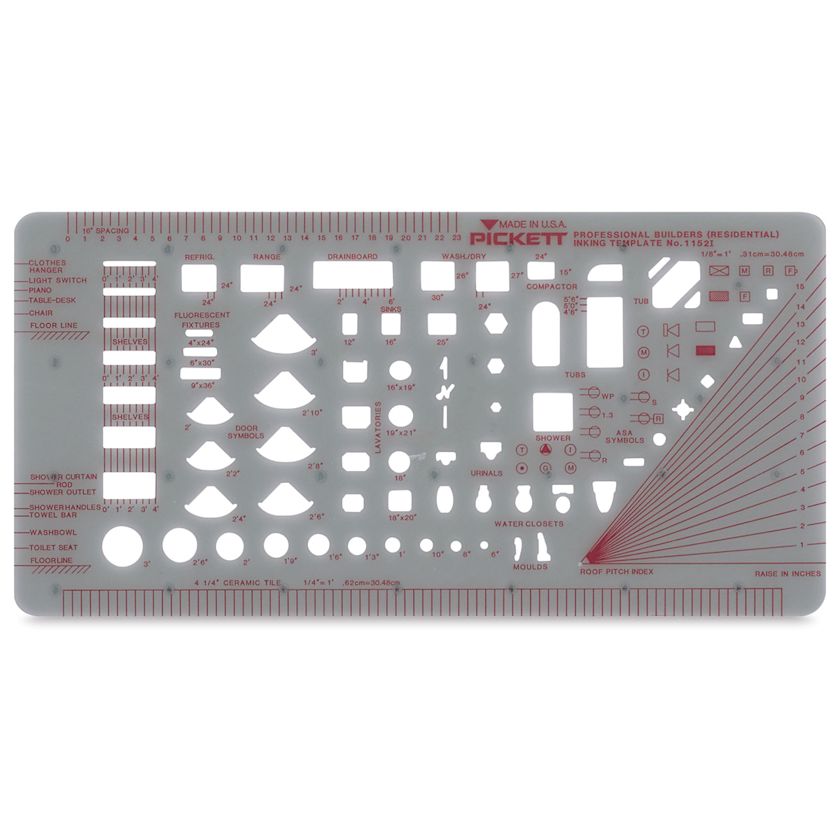Chartpak Pickett Template 1152i Professional Builders BLICK Art
