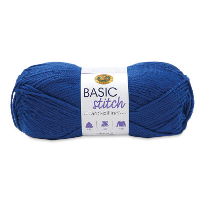 Lion Brand Basic Stitch Anti-Pilling Yarn - Royal Blue, 185 yds