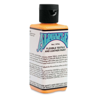 Alpha6 AlphaFlex Textile and Leather Paint - Light Orange, 147 ml, Bottle