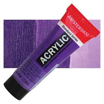 Open in modal - Amsterdam Standard Series Acrylic - Metallic Violet, 20 ml Tube and swatch
