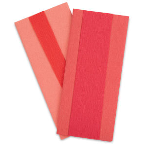 Lia Griffith Crepe Paper - Both sides of Pkg of 2 Sheets of Strawberry Color paper shown