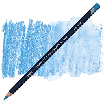 Open in modal - Derwent Watercolor Pencil - Light Blue pencil and swatch