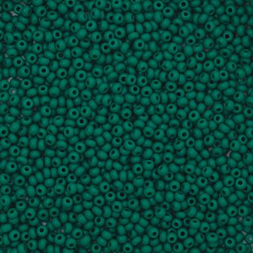 Open in modal - John Bead Czech Glass Seed Beads - Dark Green, 10/0 - close-up
