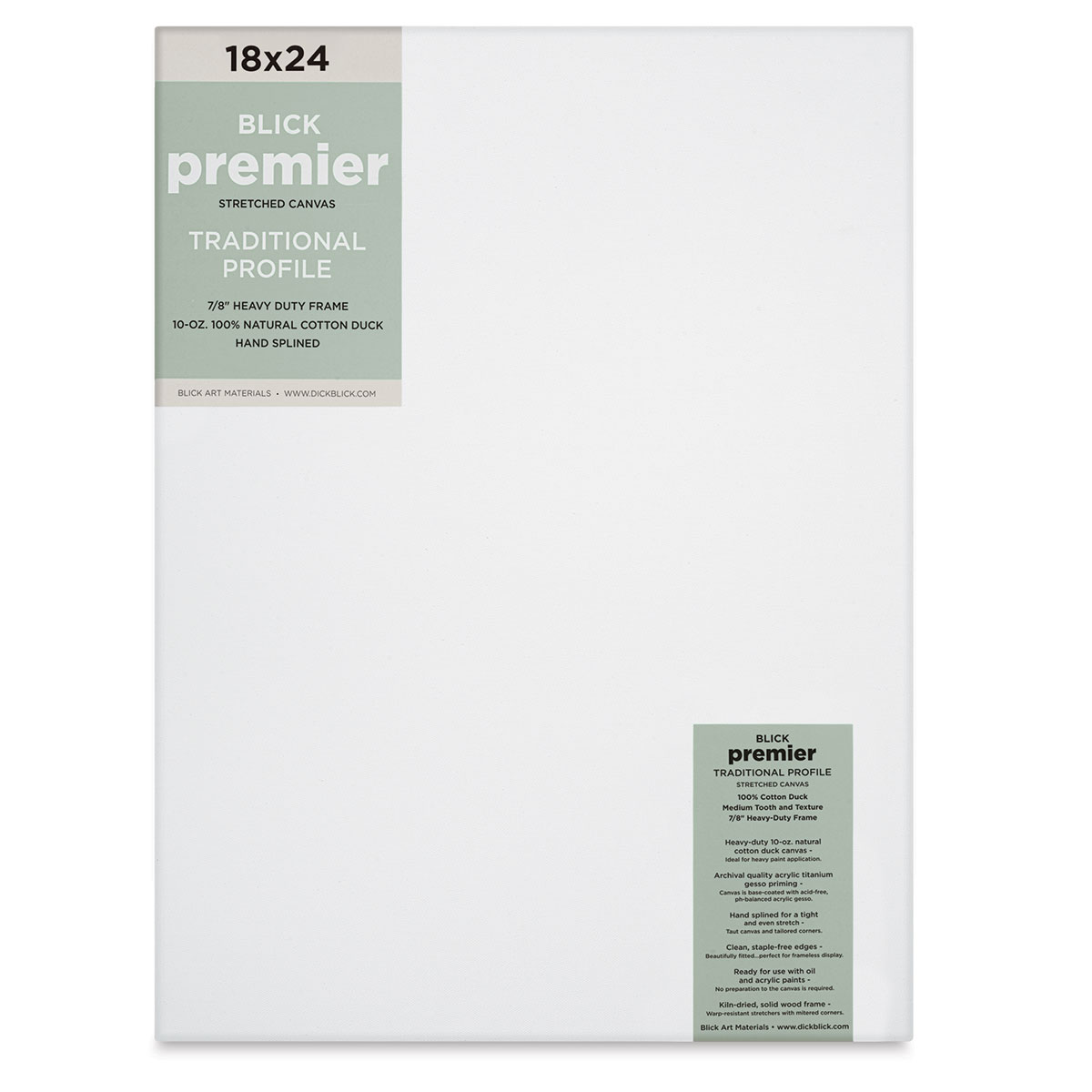 Blick Premier Stretched Cotton Canvas Traditional Profile Splined   07140 1824 M 4ww 