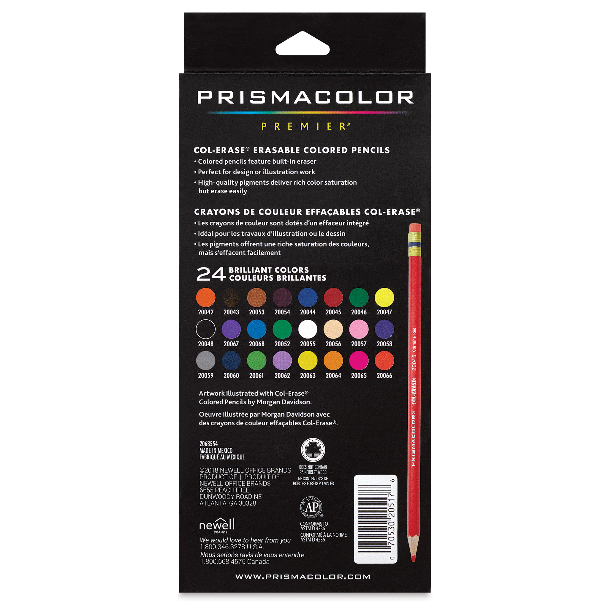 Prismacolor Col-Erase Erasable Colored Pencils, Carmine Red, Box of 12