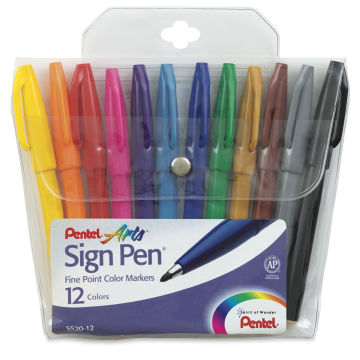 Pentel Arts Color Pen, 12-Color Set (S360-12)